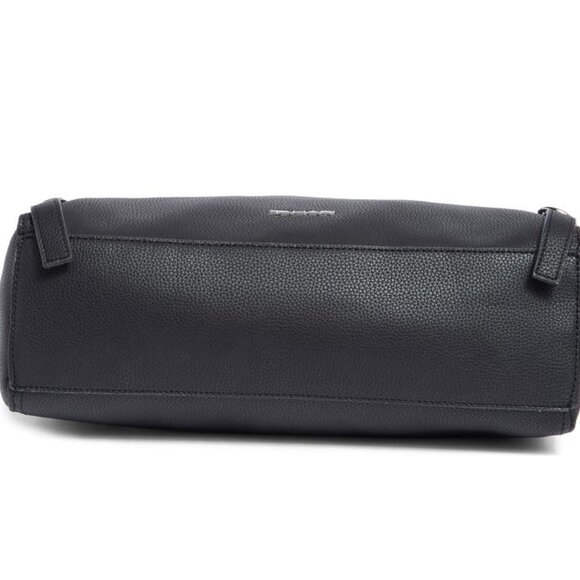 NEW $119 Tahari 13.5” large hobo crossbody bag purse black faux leather NWT - Picture 10 of 13